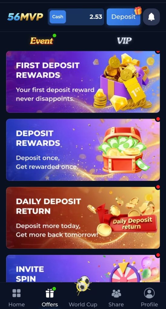 56MVP Game Download Rewards