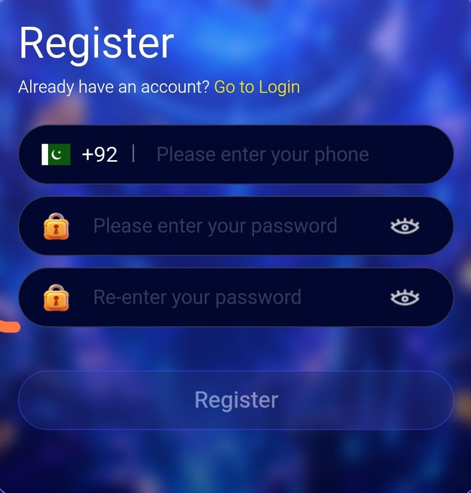 888GJ Game registration page for creating a new account