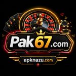 PAK67 APK official logo with apknazu.com watermark for Android gaming app