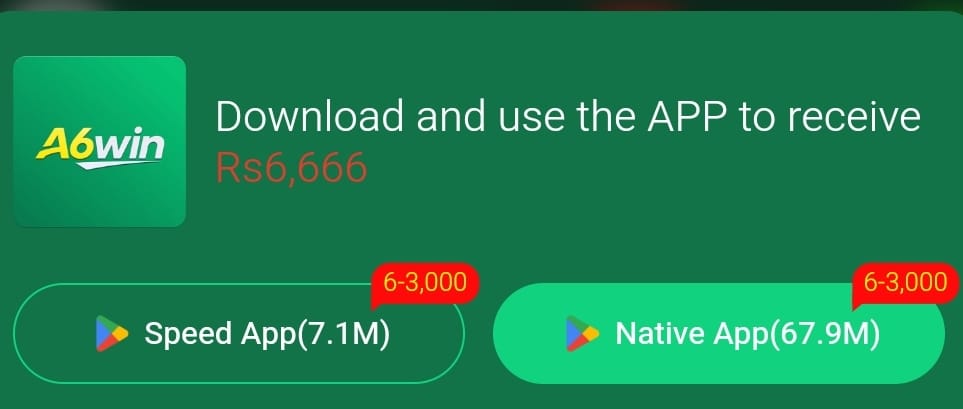 A6win Game download APK speed app and native app