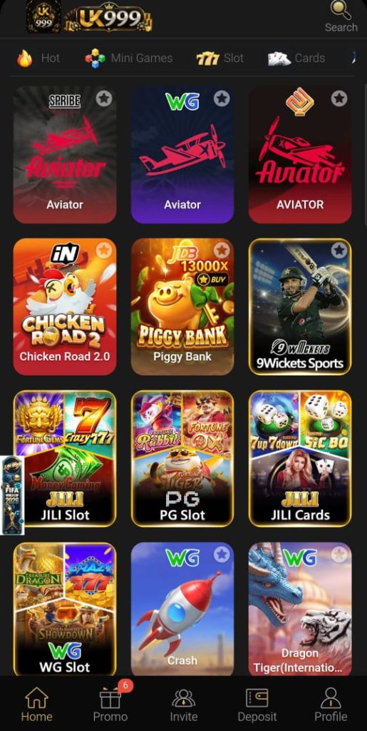UK999 Game official homepage