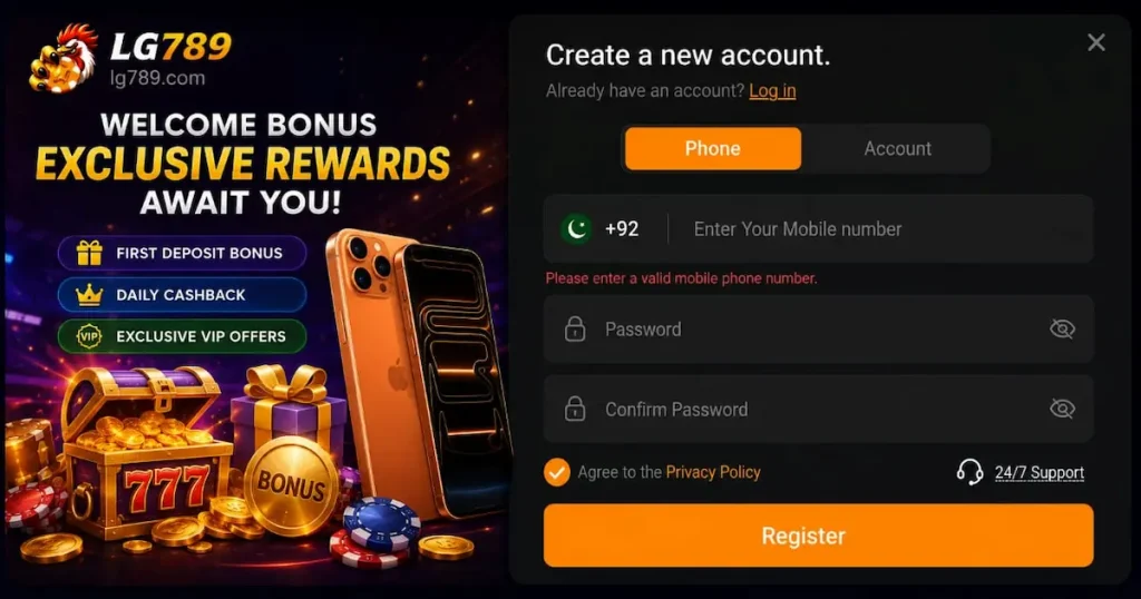 LG789 APK  show how to create account